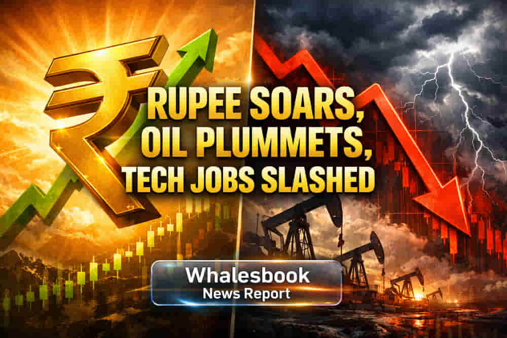 Rupee Up, Oil Down on Geopolitical Calm; Tech Firms Cut Jobs, Space Costs Plummet