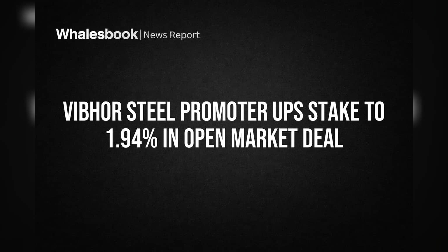 Vibhor Steel Tubes: પ્રમોટરનો વિશ્વાસ વધ્યો! 'આ' ડાયરેક્ટરે ખરીદ્યા શેર, હિસ્સો પહોંચ્યો 1.94%