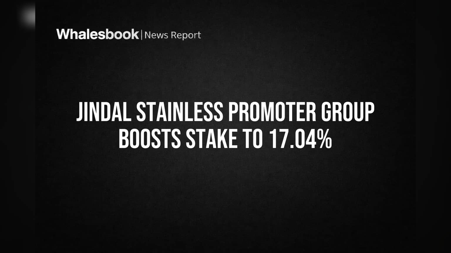 Jindal Stainless Share Price: प्रमोटर्सनी वाढवली हिस्सेदारी, कंपनीच्या भविष्यावर वाढता विश्वास!