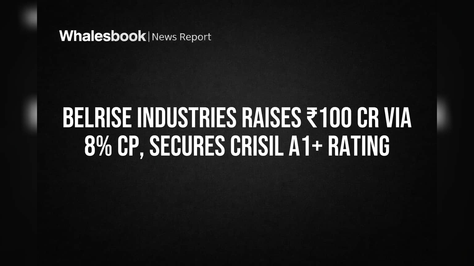 Belrise Industries: **₹100 કરોડ**નું Commercial Paper સફળ, Crisil A1+ રેટિંગ મળ્યું!