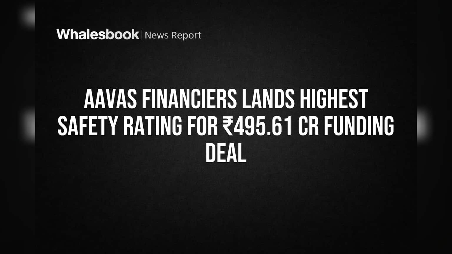 Aavas Financiers Lands Highest Safety Rating for ₹495.61 Cr Funding Deal