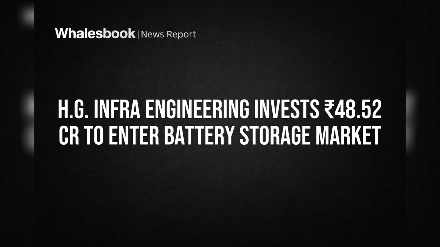 H.G. Infra Engineering: కొత్త రంగంలోకి అడుగు.. ₹48.52 కోట్లతో భారీ పెట్టుబడి!