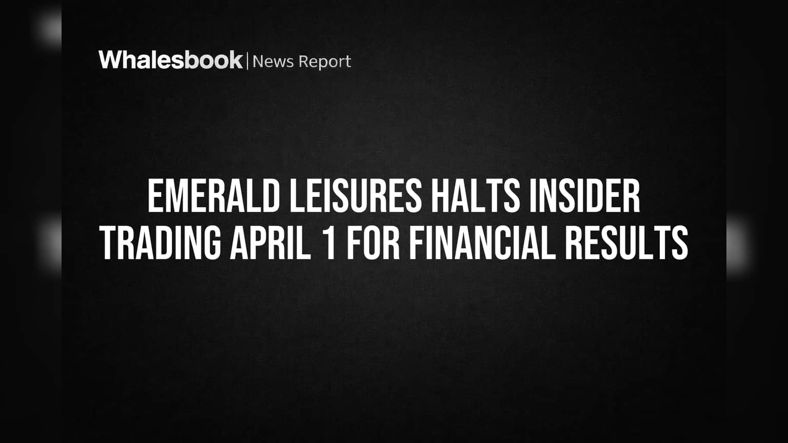 Emerald Leisures Share: முதலீட்டாளர்கள் கவனத்திற்கு! ஏப்ரல் 1 முதல் 'இந்த' தடை அமல்!