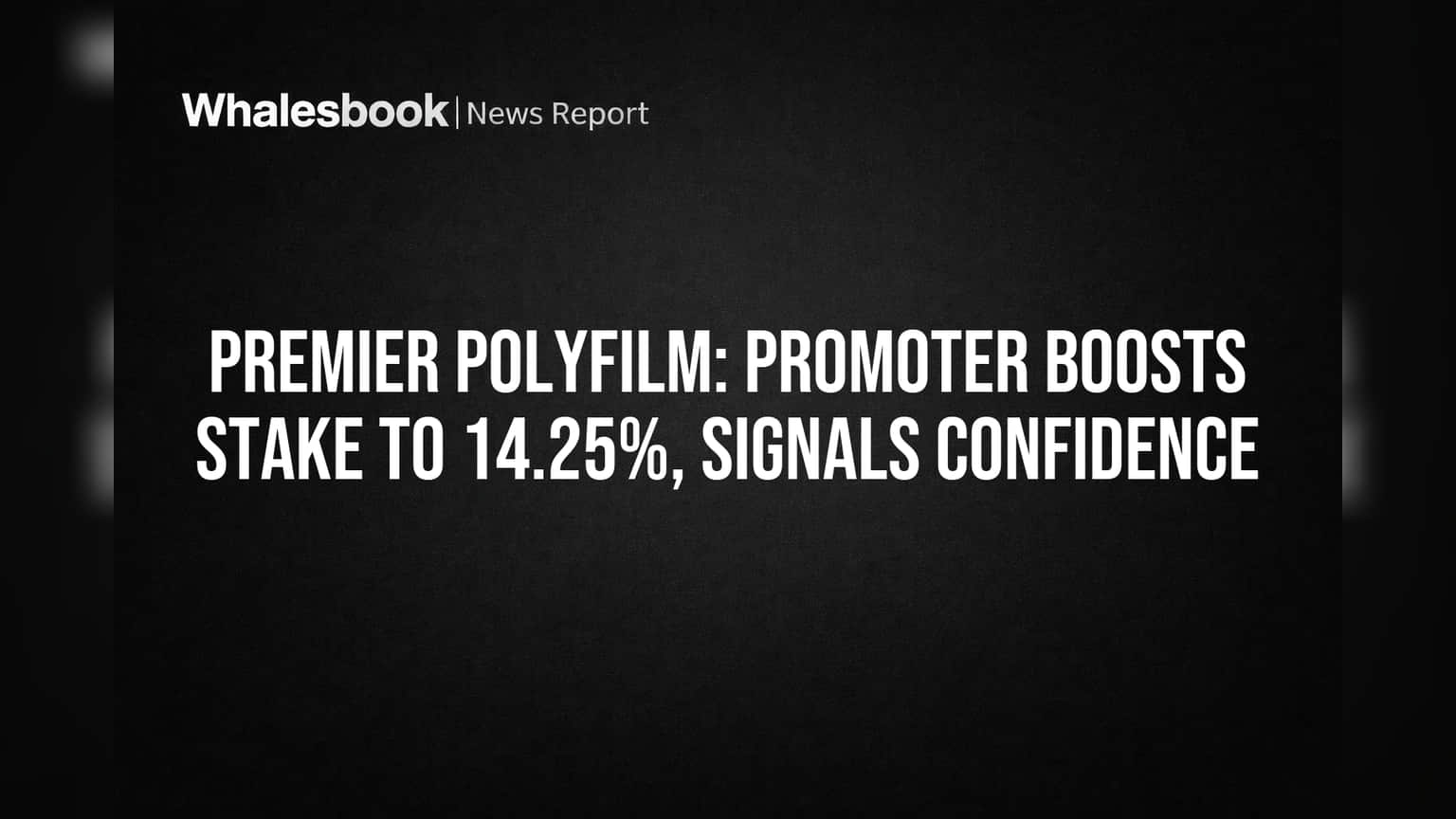 Premier Polyfilm Share Price: प्रमोटर्सचा 'हा' डाव बाजारात चर्चा? कंपनीत वाढवली हिस्सेदारी, भविष्याबाबत मोठे संकेत!