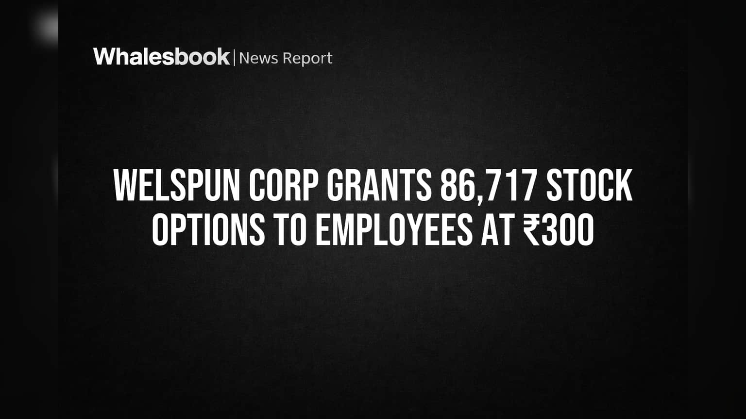 Welspun Corp Shares: कर्मचाऱ्यांसाठी मोठी भेट! ₹300 दराने दिले **86,717** स्टॉक ऑप्शन्स, कंपनीच्या विकासाला नवी दिशा