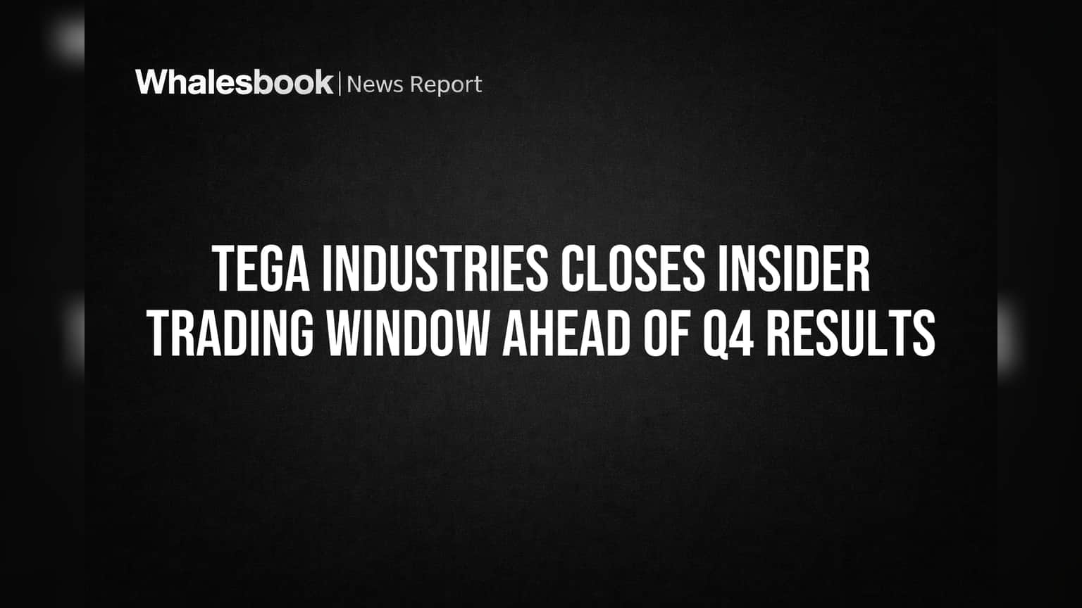 Tega Industries Share Price: Q4 Results પહેલાં ટ્રેડિંગ વિન્ડો બંધ, રોકાણકારો શું ધ્યાનમાં રાખે?
