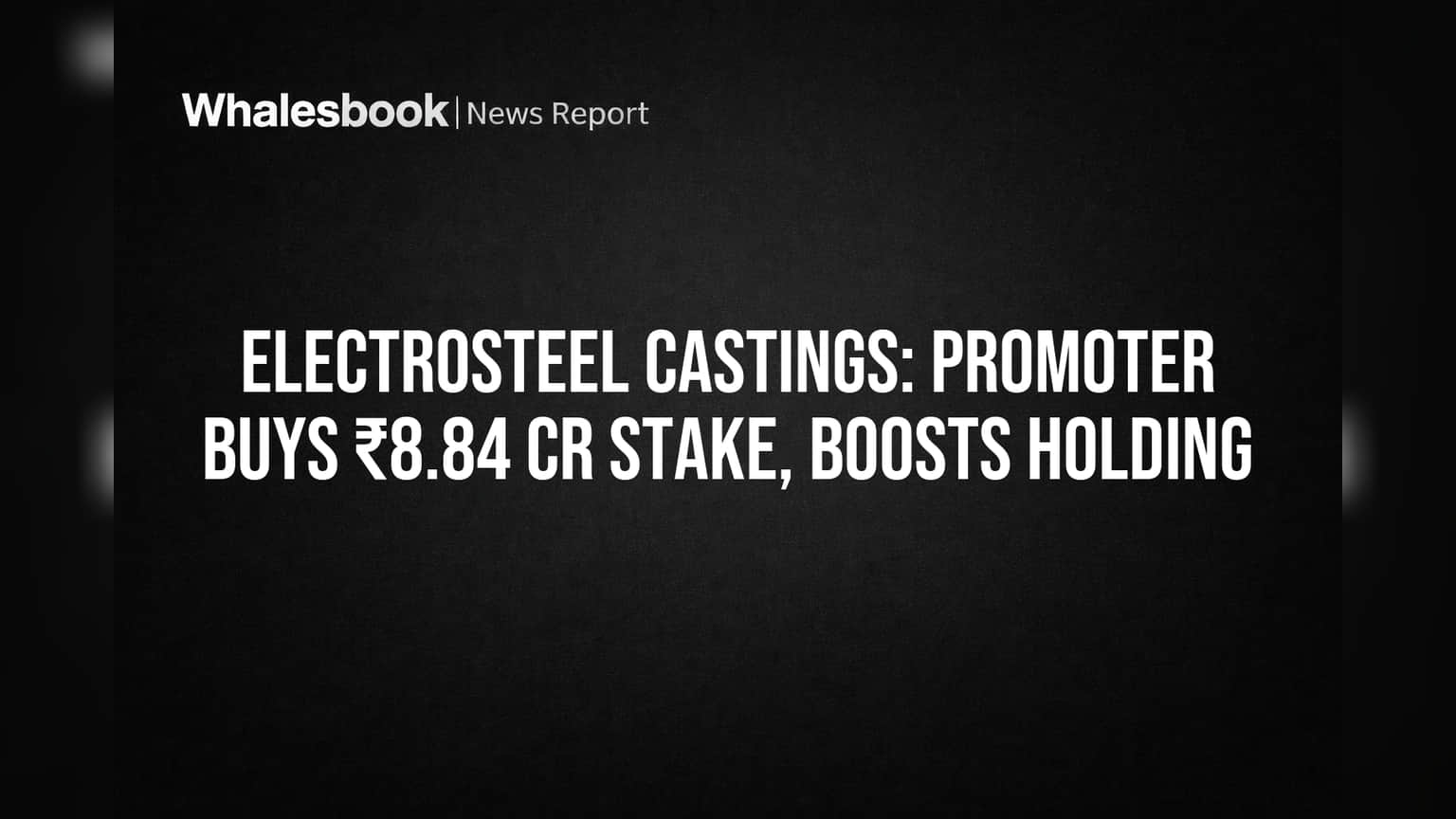 Electrosteel Castings Share Price: ப்ரோமோட்டர் அதிரடி! ₹8.84 கோடி முதலீடு, பங்குகள் உயருமா?