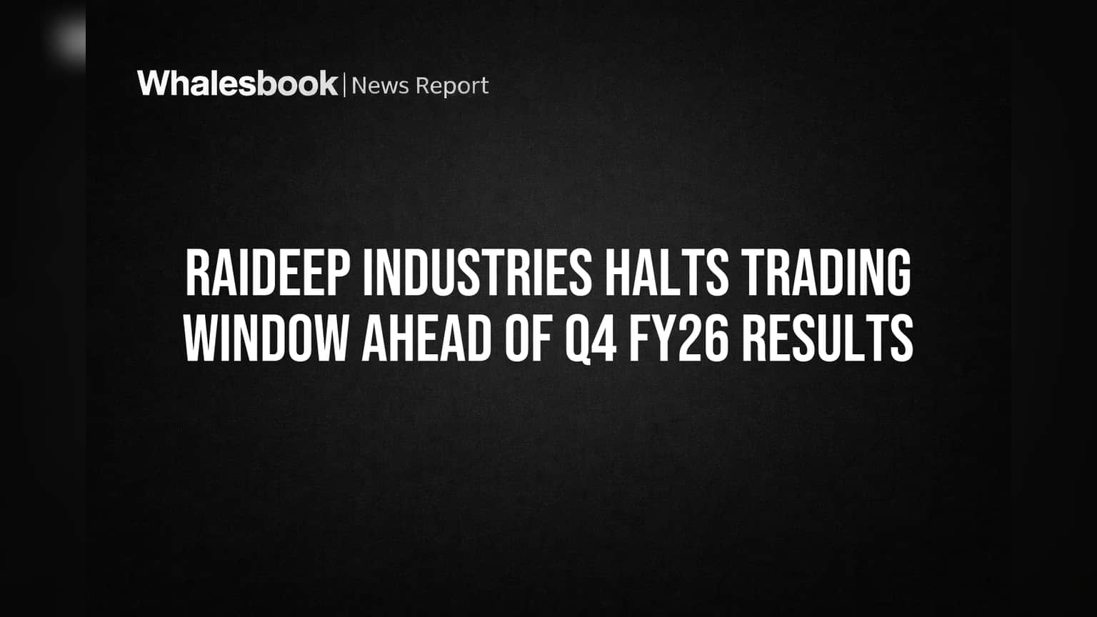 Raideep Industries Share Price: कंपनीने शेअर बाजारात लावली 'ब्रेक'? गुंतवणूकदारांसाठी महत्त्वाची बातमी!