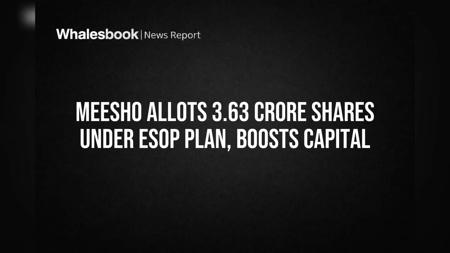 Meesho Allots 3.63 Crore Shares Under ESOP Plan, Boosts Capital