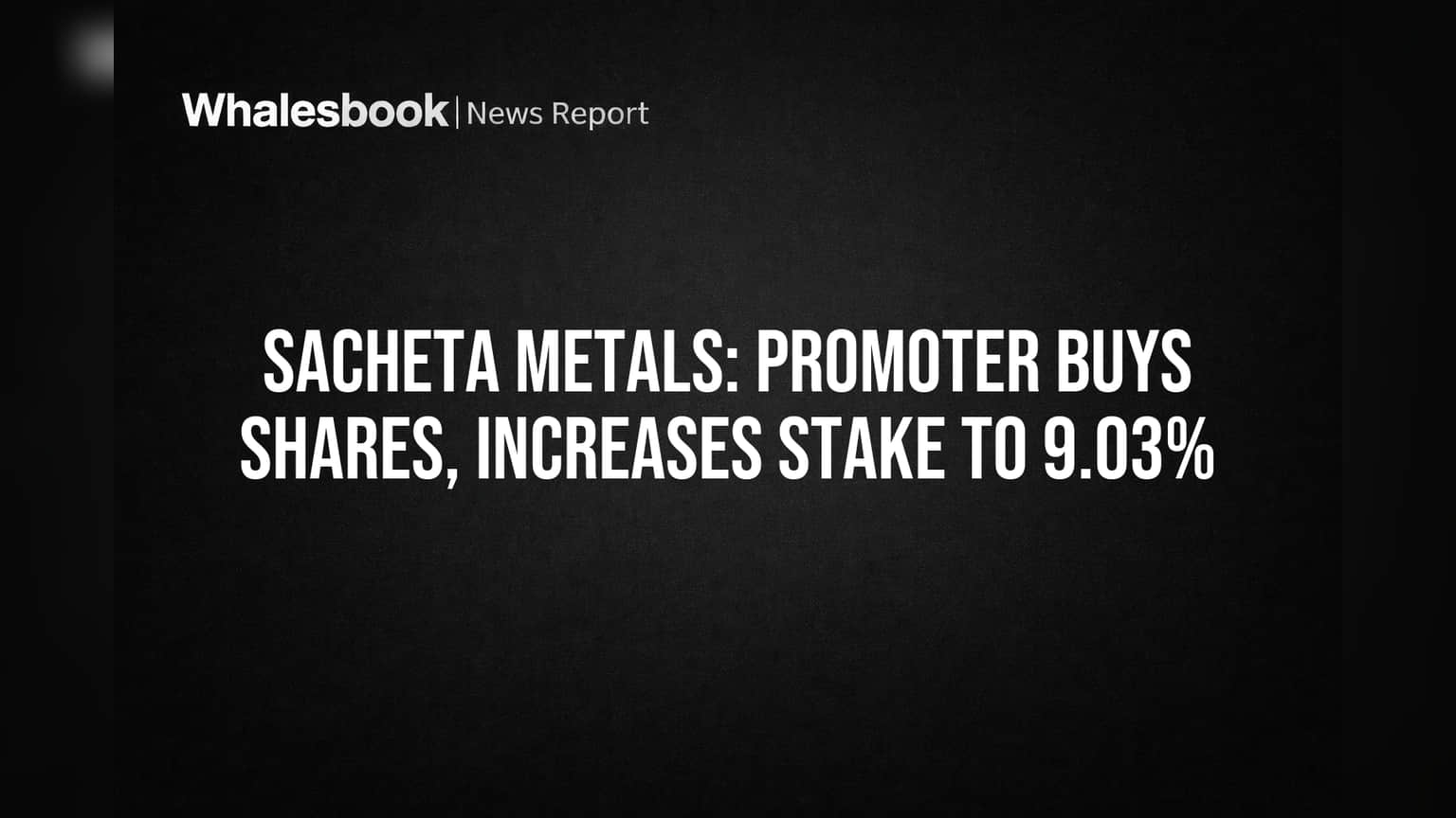 Sacheta Metals Share: ਪ੍ਰਮੋਟਰ ਵੱਲੋਂ ਵੱਡੀ ਖਰੀਦ, ਹਿੱਸੇਦਾਰੀ ਪਹੁੰਚੀ **9.03%**! ਨਿਵੇਸ਼ਕਾਂ ਲਈ ਕੀ ਸੰਦੇਸ਼?