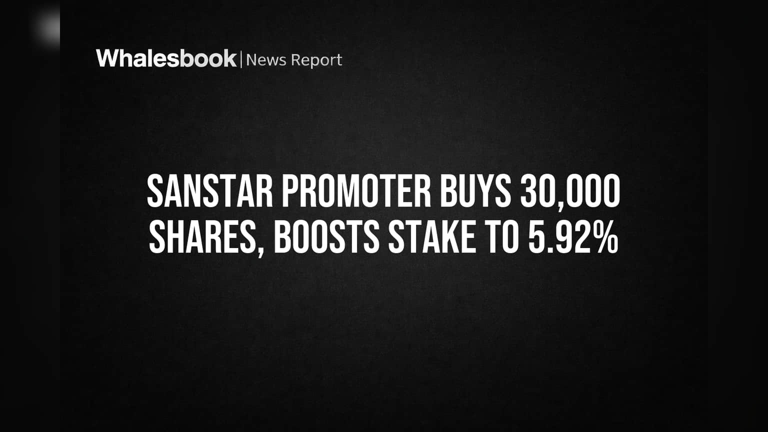 Sanstar Share Price: प्रवर्तकांचा विश्वास वाढला! शेअरहोल्डिंगमध्ये झाली किरकोळ वाढ