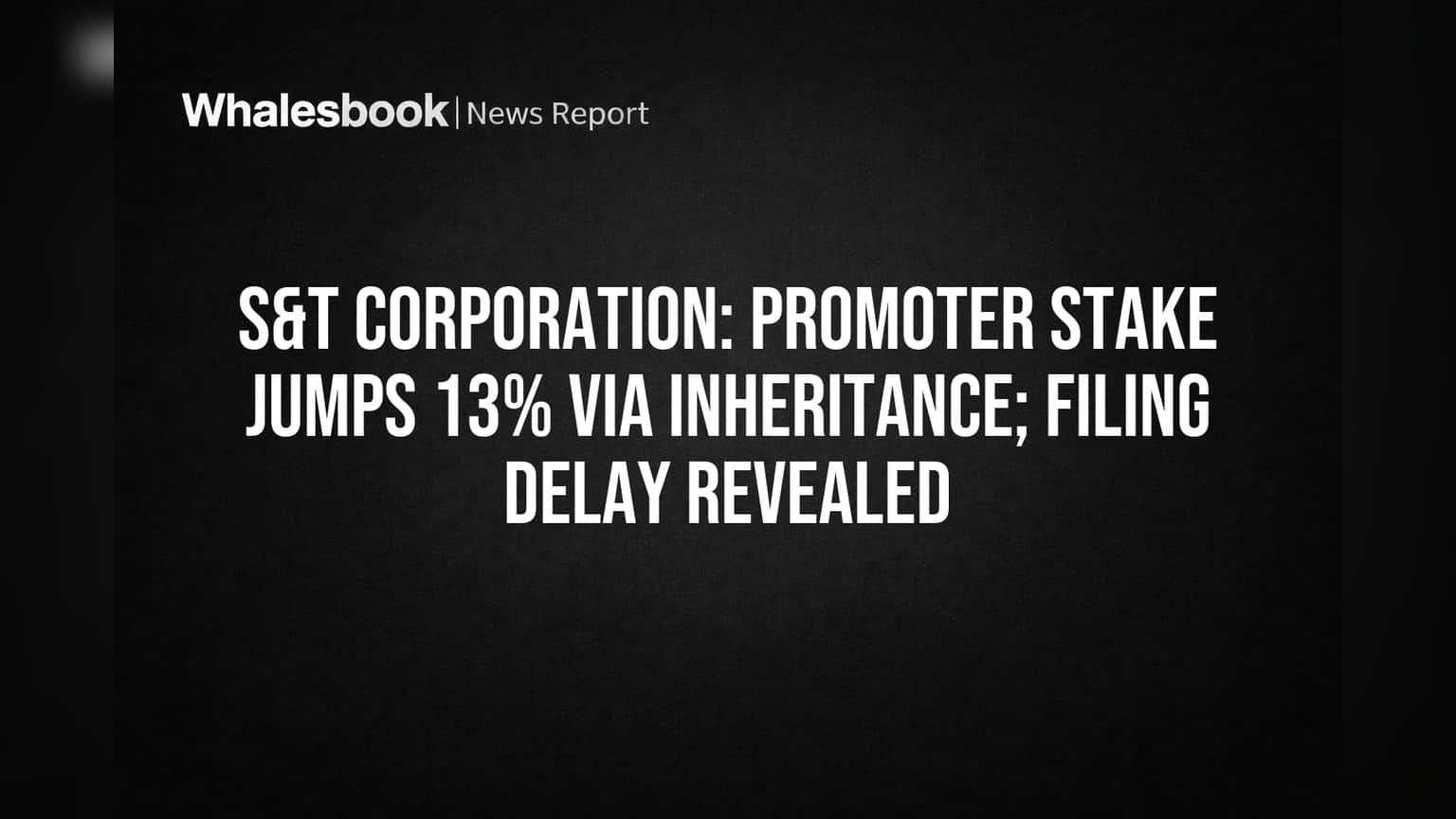 S&T Corporation Share Price: प्रमोटरच्या वारसा हक्काने हिस्सेदारीत मोठी वाढ! गुंतवणूकदारांसाठी काय आहे खास?