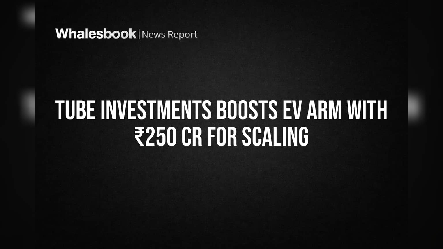 Tube Investmentsची EV कंपनीत मोठी झेप! ₹250 कोटींची गुंतवणूक वाढीसाठी