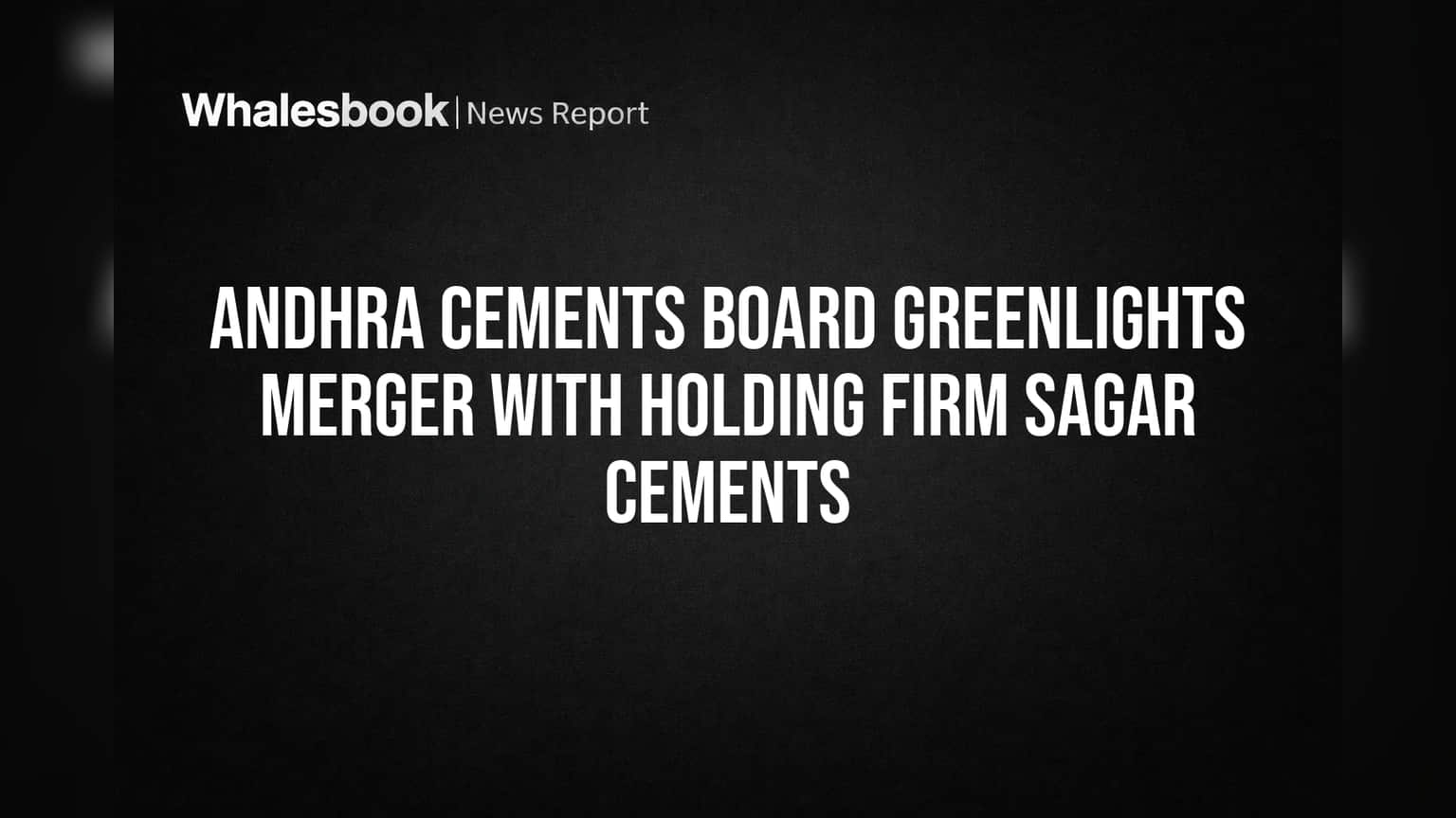 Andhra Cements चे Sagar Cements मध्ये विलीनीकरण होणार? बोर्डाने दिली हिरवी झेंडी!