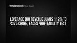 Leverage Edu Revenue Jumps 112% to ₹375 Crore, Faces Profitability Test