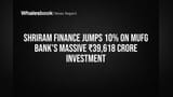 Shriram Finance Jumps 10% on MUFG Bank's Massive ₹39,618 Crore Investment
