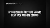 Bitcoin Selling Pressure Mounts Near $75K Amid ETF Demand