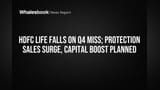 HDFC Life falls on Q4 miss; protection sales surge, capital boost planned