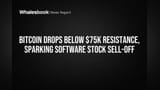 Bitcoin Drops Below $75K Resistance, Sparking Software Stock Sell-off
