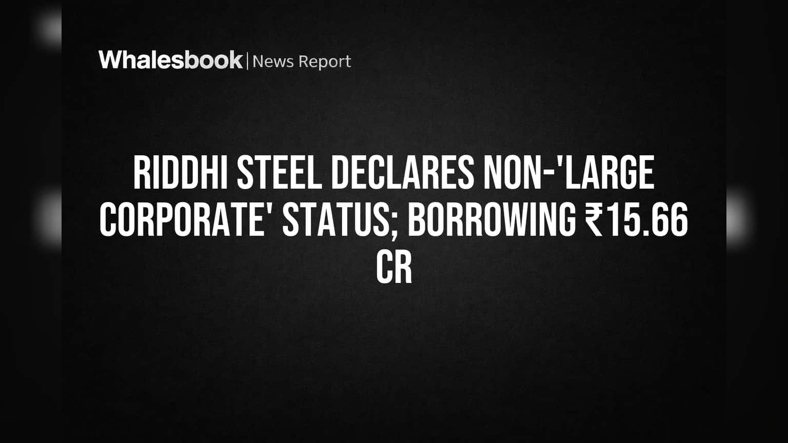 Riddhi Steel Share: 'பெரிய கார்ப்பரேட்' அந்தஸ்து இல்லை! இருந்தாலும் Rating என்ன ஆச்சு?