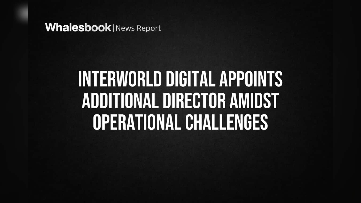 Interworld Digital Ltd.: કંપનીના પડકારો વચ્ચે નવા ડિરેક્ટરની નિમણૂક, શું બદલાશે કિસ્મત?