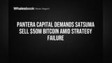 Pantera Capital Demands Satsuma Sell $50M Bitcoin Amid Strategy Failure