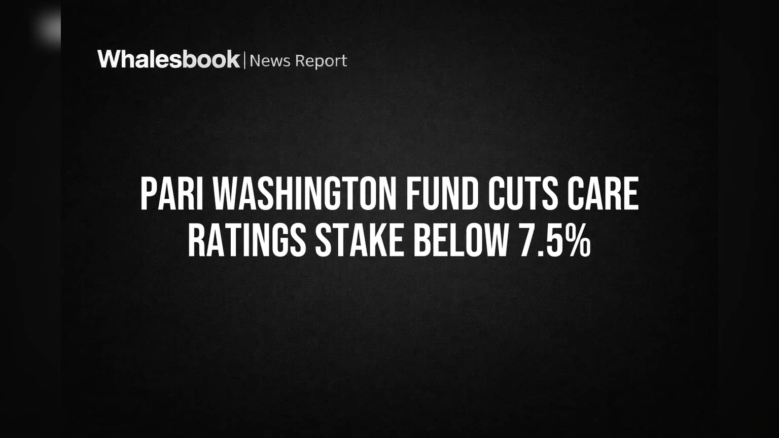 CARE Ratings: मोठी घसरण! अमेरिकन फंडाने विकले शेअर्स, हिस्सेदारी **7.46%** पेक्षा कमी
