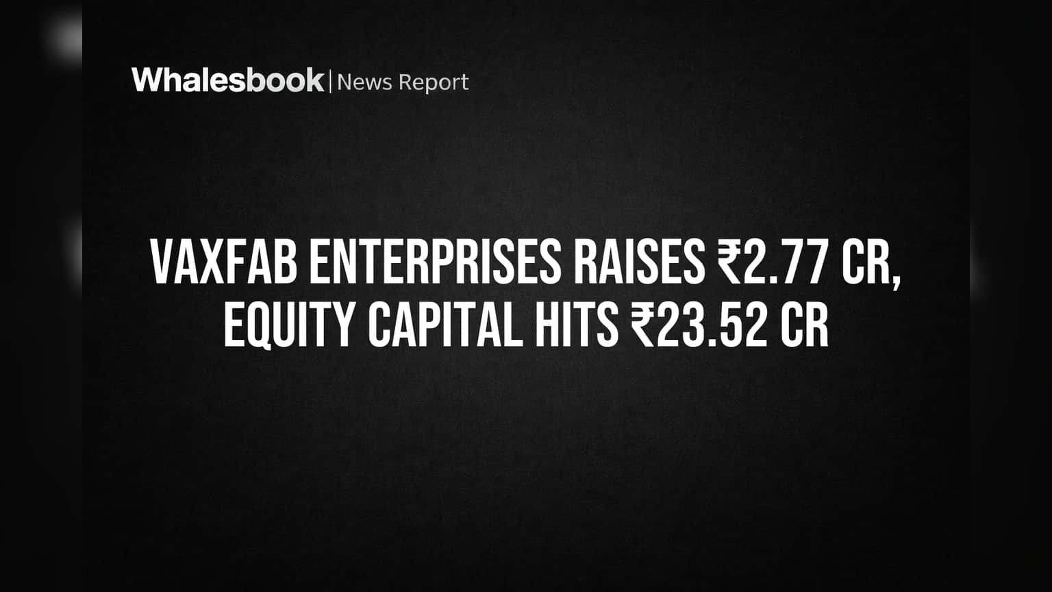 Vaxfab Enterprises: રોકાણકારો માટે મોટા સમાચાર! કંપનીએ ₹2.77 કરોડ એકત્ર કર્યા, શેર મૂડી ₹23.52 કરોડ પર પહોંચી