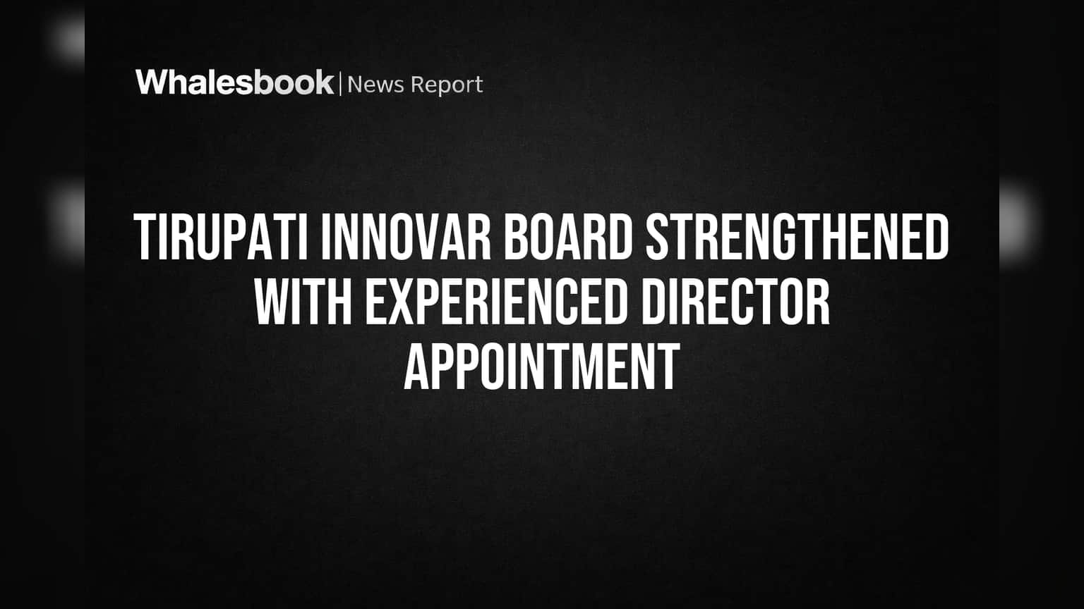 Tirupati Innovar Appoints Risk Expert Manjotsingh Oberoi as Director