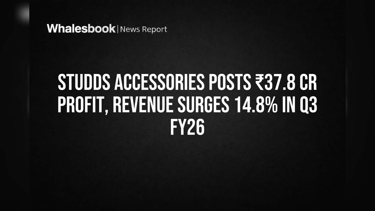 Studds Accessories: Q3-ல் அமோக வளர்ச்சி! லாபம் **14%** உயர்வு, வருவாய் **₹327 கோடி** தாண்டியதால் முதலீட்டாளர்கள் குஷி!