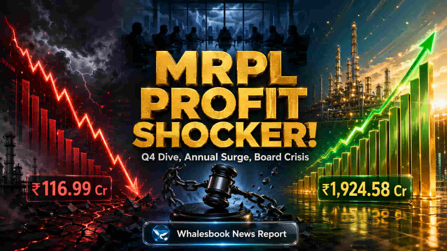 MRPL Q4 Profit: **68%** कोसळला, पण वार्षिक नफा **33 पट** वाढला; संचालक मंडळातील गोंधळामुळे गुंतवणूकदार चिंतेत!