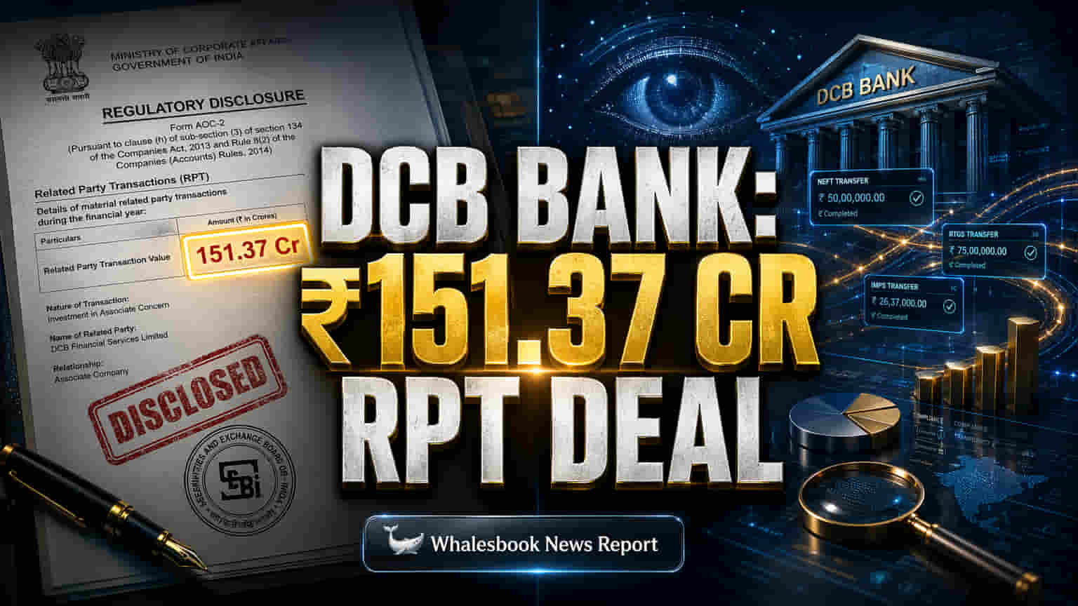 DCB Bank RPTs: DCB બેંકનો મોટો ખુલાસો, ₹151 કરોડના ટ્રાન્ઝેક્શન્સની કરી જાહેરાત
