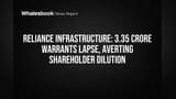 Reliance Infrastructure: 3.35 Crore Warrants Lapse, Averting Shareholder Dilution