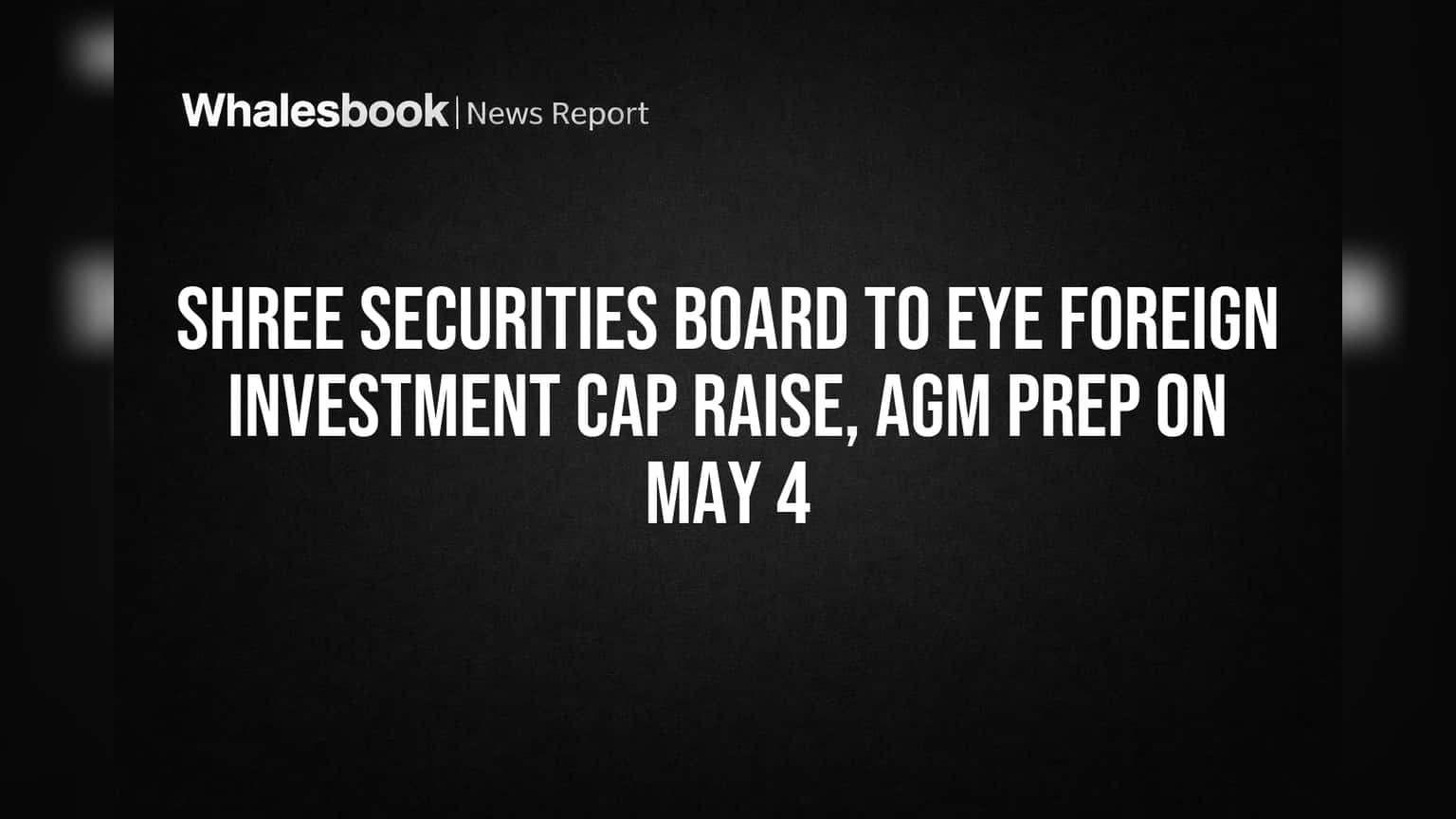 Shree Securities: परदेशी गुंतवणूकदारांची लॉटरी? कंपनी वाढवणार हिस्सा 49% पर्यंत!
