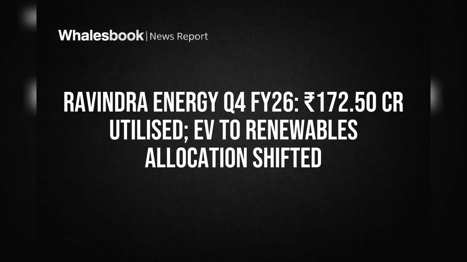 Ravindra Energy Share Price: ₹172.50 कोटींचा वापर, EV कडून रिन्यूएबल एनर्जीकडे ₹6 कोटी वळवले; गुंतवणूकदारांसाठी महत्त्वाचं अपडेट!