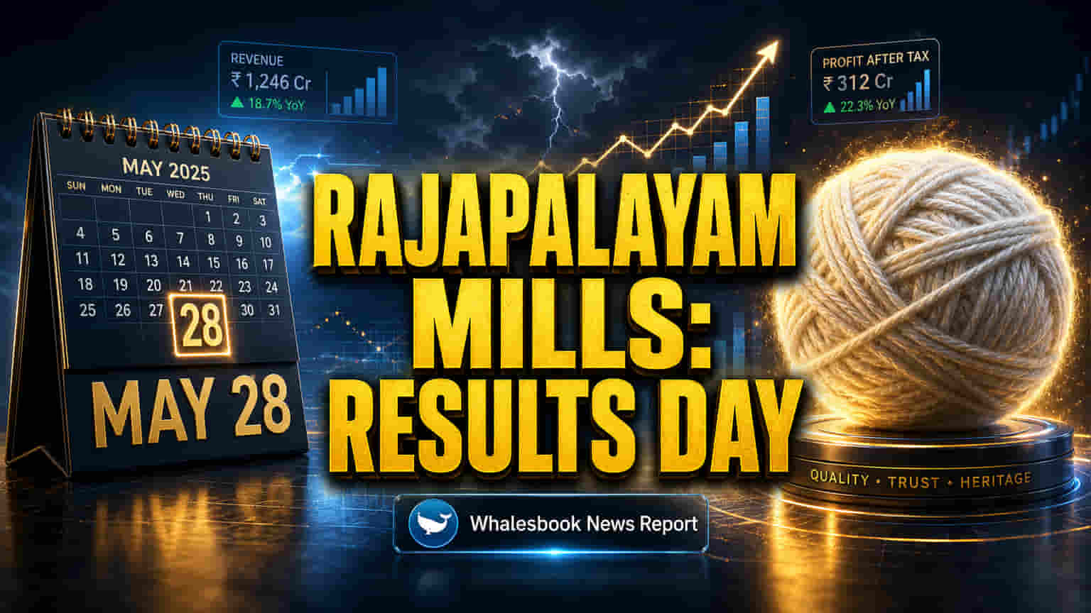 Rajapalayam Mills Ltd: ਨਿਵੇਸ਼ਕਾਂ ਦੀ ਨਿਗਾਹ **28 ਮਈ** 'ਤੇ, FY26 ਨਤੀਜੇ ਅਤੇ ਡਿਵੀਡੈਂਡ ਦਾ ਮਹੱਤਵਪੂਰਨ ਫੈਸਲਾ