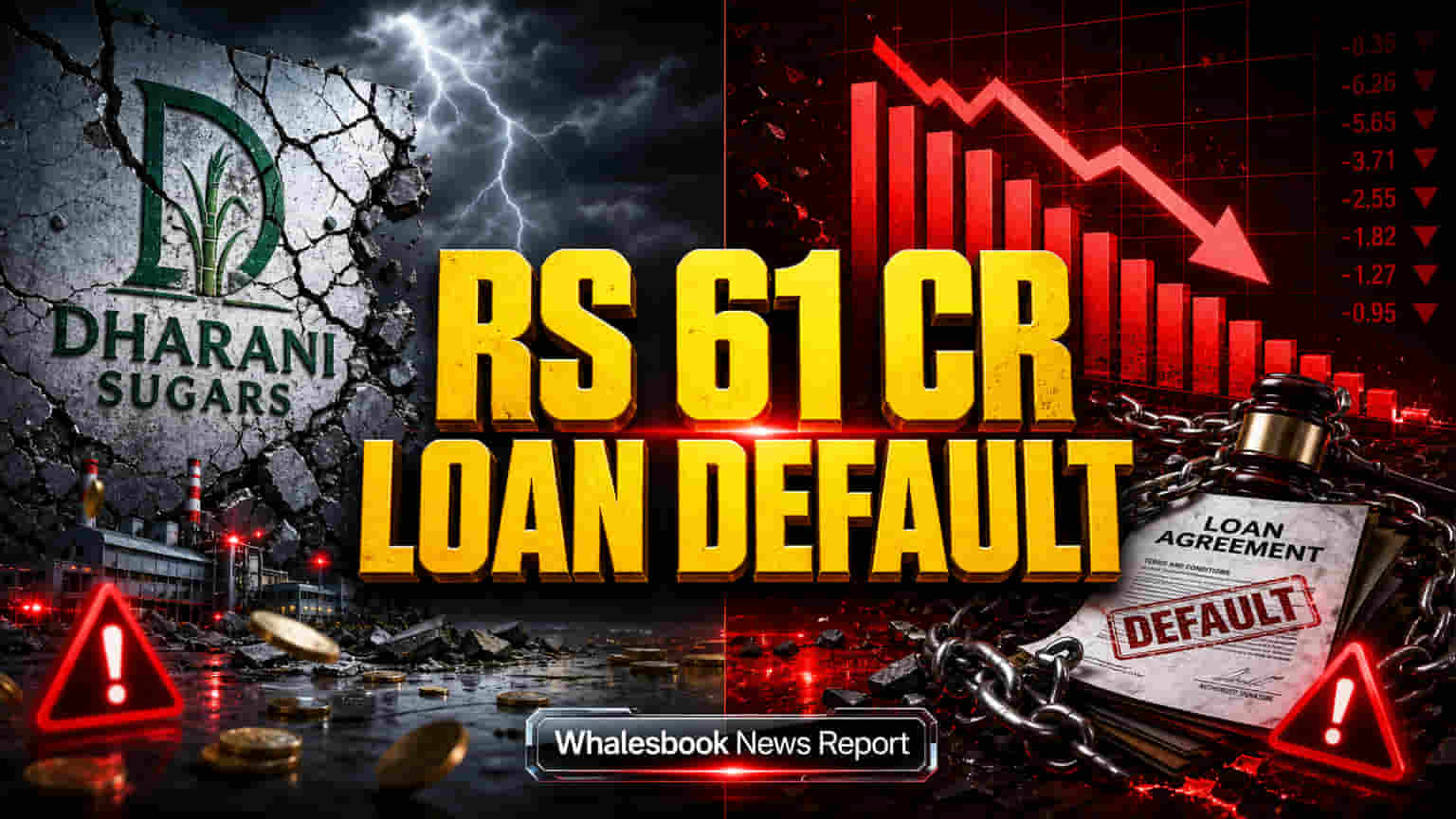Dharani Sugars Defaults on ₹61 Crore Loan; Total Debt Now ₹314 Crore