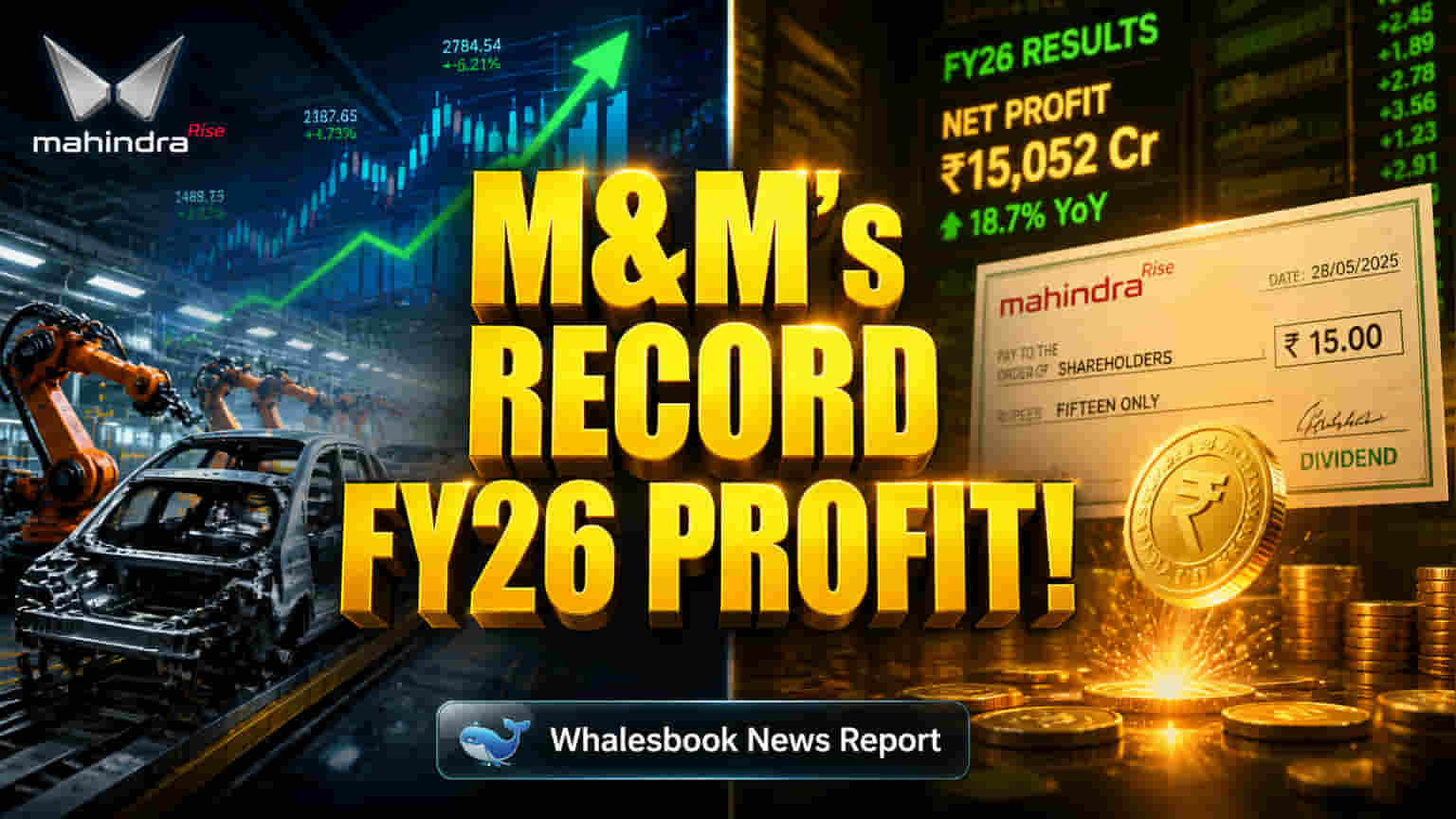 Mahindra & Mahindra FY26 Profit Surges to ₹17,099 Cr, Dividend Boosted