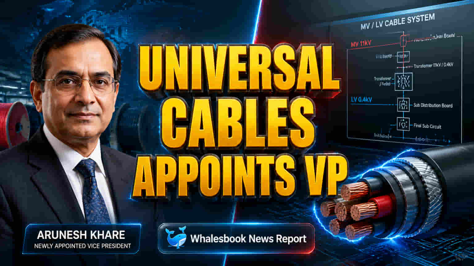 Universal Cables कडून मोठी खेळी! Arunesh Khare यांची MV/LV विभागाचे VP म्हणून नियुक्ती