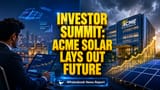 ACME Solar Holdings Ltd: முதலீட்டாளர்களுடன் சந்திப்புக்கு ஏற்பாடு! முக்கிய அறிவிப்பு!