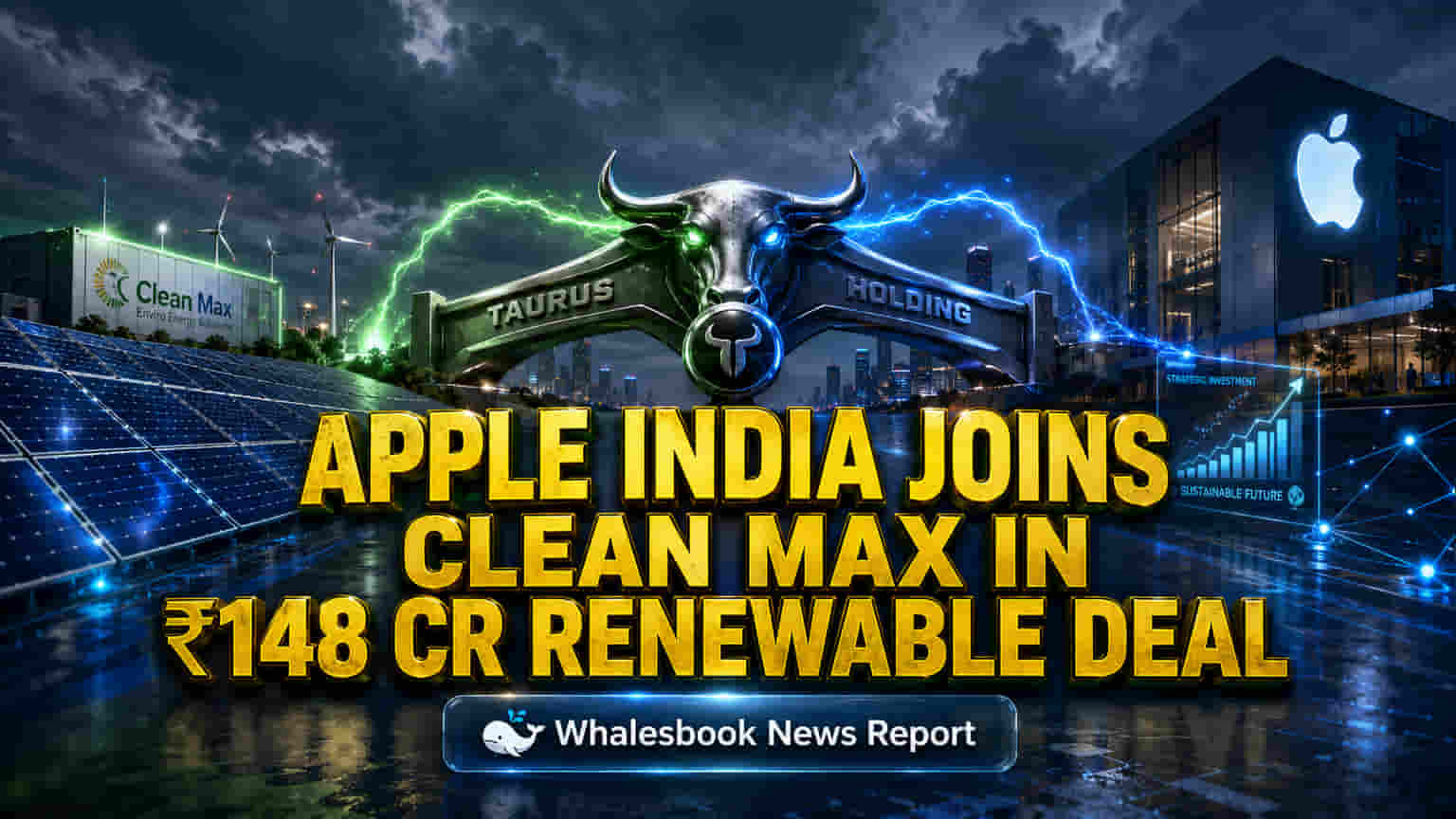 Apple India Invests in Taurus, Buys ₹148 Cr Clean Max Solar Assets
