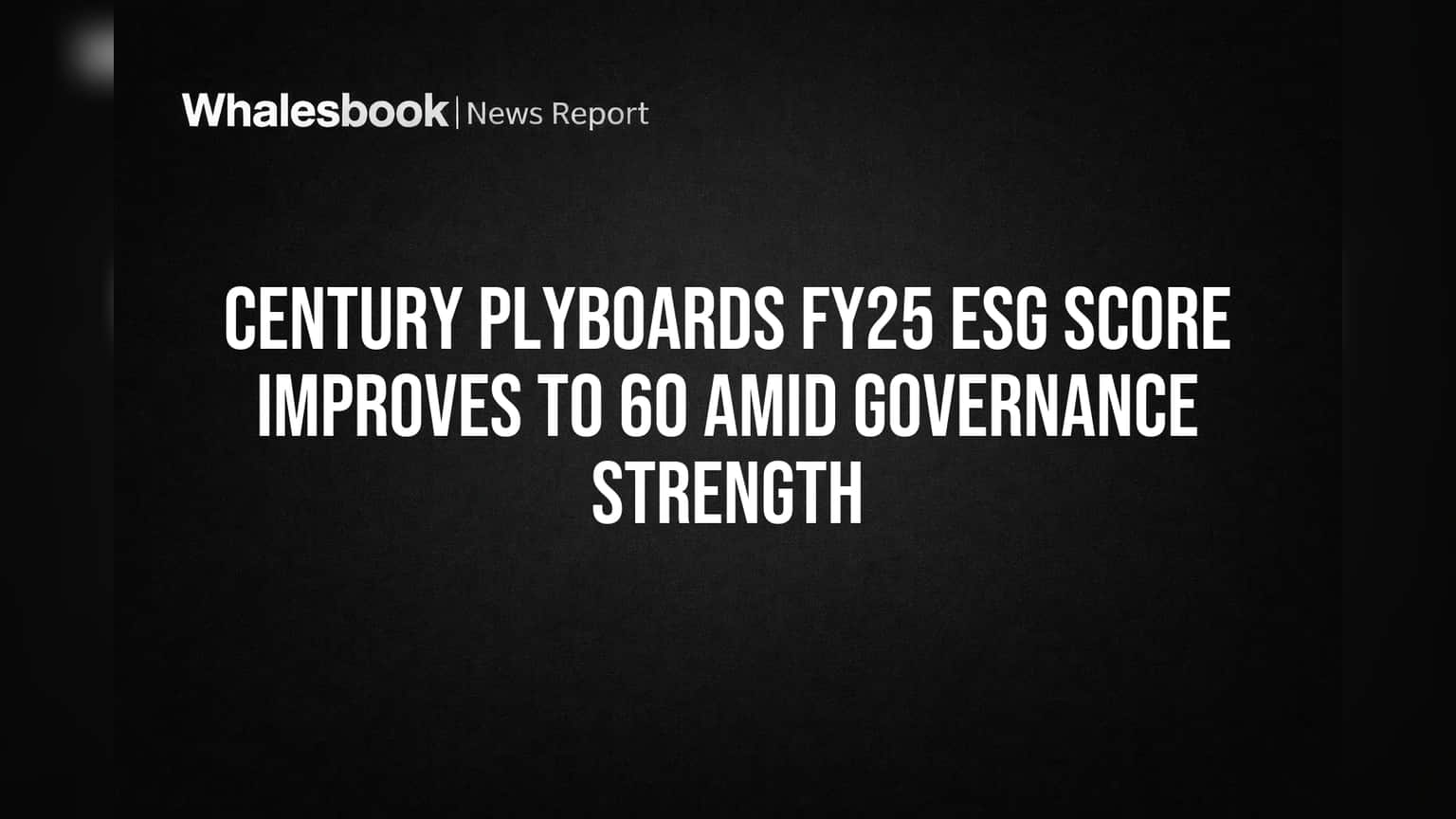 Century Plyboards: ESG Score सुधारला, पण या महत्त्वाच्या बाबींकडे दुर्लक्ष नको!
