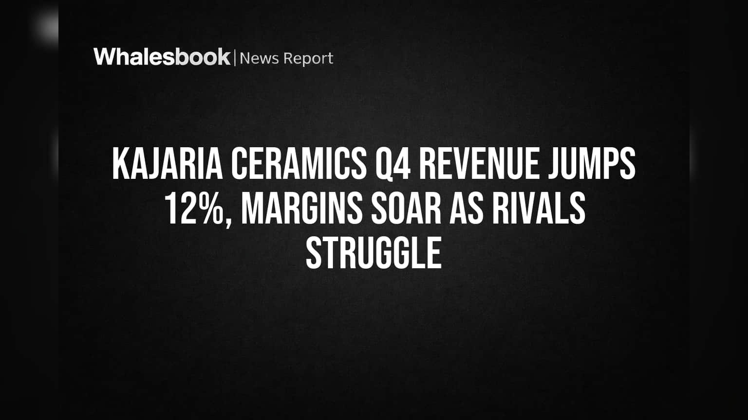 Kajaria Ceramics Share Price: அசத்தல் காலாண்டு முடிவுகள்! வருவாய் 12% உயர்வு, லாபம் அமோகம்!