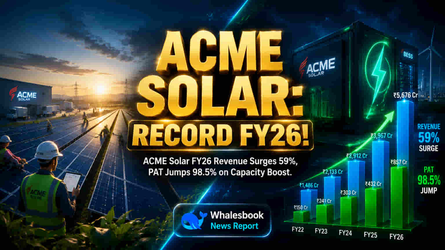 ACME Solar Share Price: அசத்தல் வருமானம், லாபம் **98.5%** மேலே! முதலீட்டாளர்களுக்கு கொண்டாட்டம்
