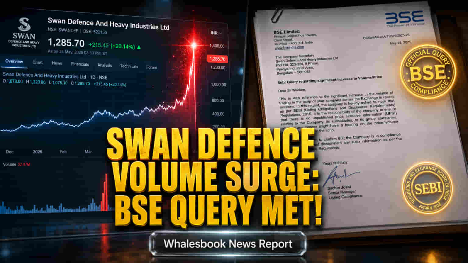 Swan Defence Share Price: BSE ਦੇ ਸਵਾਲ 'ਤੇ ਕੰਪਨੀ ਦਾ ਵੱਡਾ ਖੁਲਾਸਾ, 'ਕੋਈ ਲੁਕੀ ਹੋਈ ਖਬਰ ਨਹੀਂ!'
