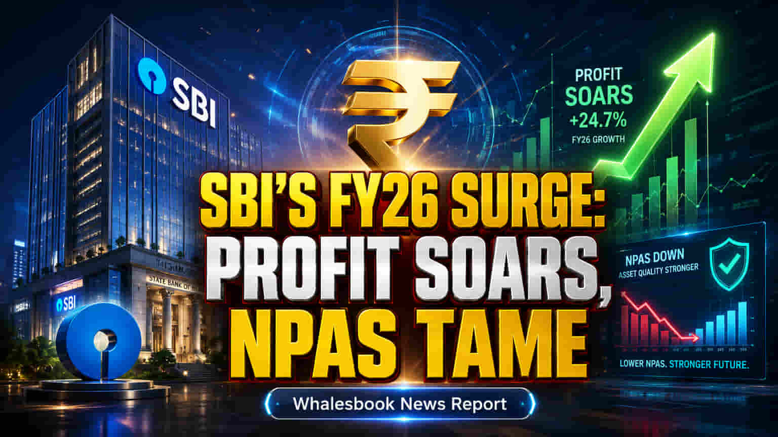 SBI Reports Record ₹83,298 Cr Profit for FY26, NPAs Improve