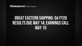 Great Eastern Shipping: Q4 FY26 முடிவுகள் நாளை அறிவிப்பு - முதலீட்டாளர்கள் எதிர்பார்ப்பில்!