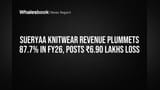 Sueryaa Knitwear Share Price: தொடர் வீழ்ச்சி! வருவாய் **87.7%** சரிவு, **₹6.90 லட்சம்** நஷ்டம்!
