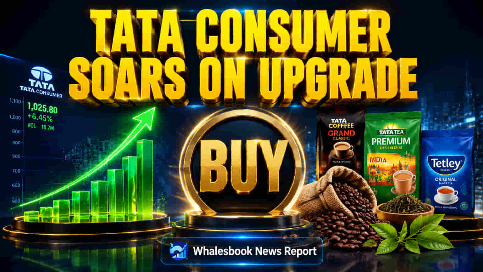 Tata Consumer Stock Rises on ICICI Upgrade; Food & Bev Growth Praised