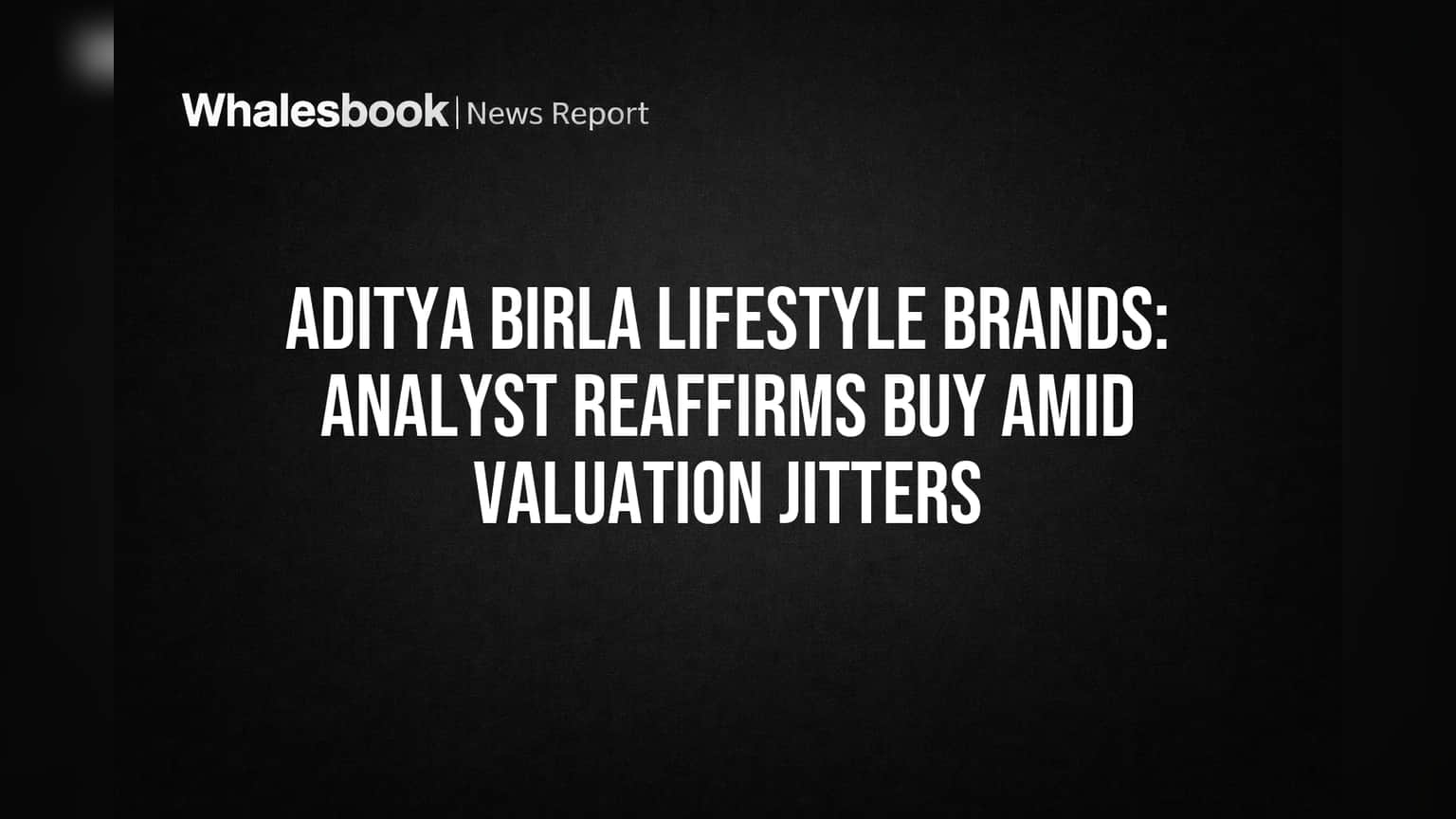 Aditya Birla Lifestyle Brands: Analyst Reaffirms BUY Amid Valuation Jitters